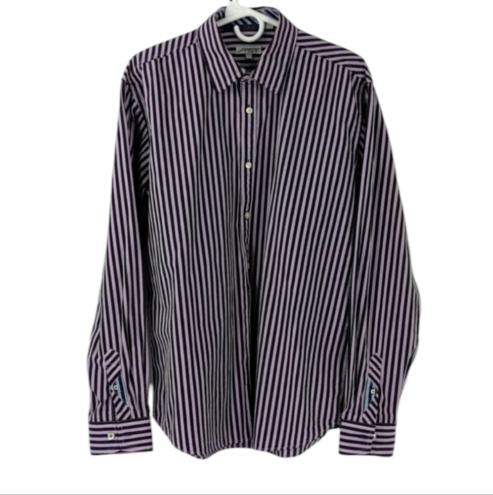 Jeremy Argyle NYC button down long sleeve shirt size large great condition !